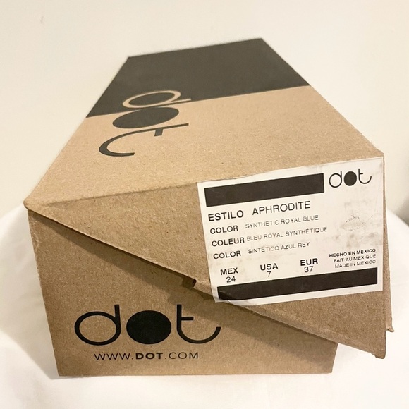 Dot Sz 7 Synthetic royal blue knot strap women slip on slippers NW - Picture 3 of 3